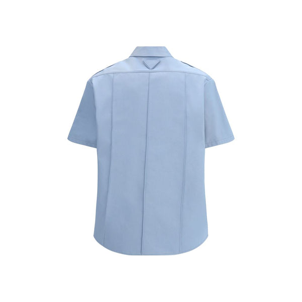 Prada Blue Cotton Shortsleeve Shirt