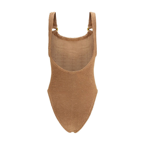 Hunza G Brown Polyamide One-Piece Swimsuit