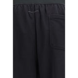 MM6 Black Cotton Casual Pants