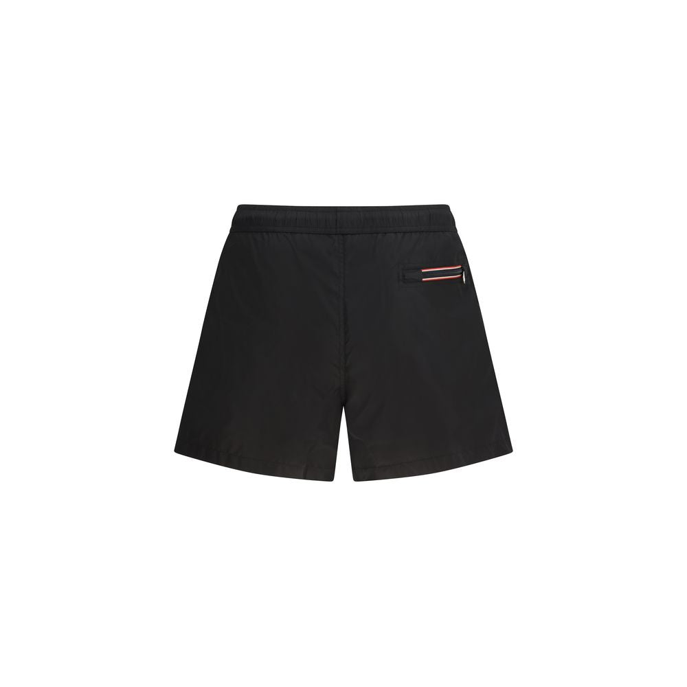 Moncler Black Polyamide Swim Shorts