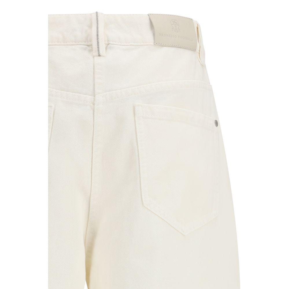 Brunello Cucinelli Beige Cotton Pants