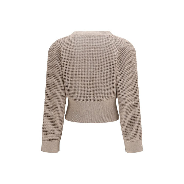 Brunello Cucinelli Beige Cotton Cardigan
