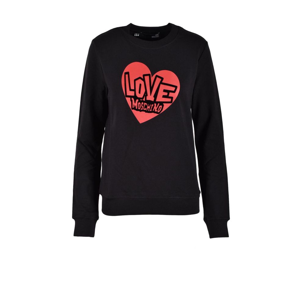 Love Moschino Black Cotton Sweatshirt