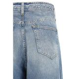 Haikure Blue Cotton Relaxed Fit Jeans