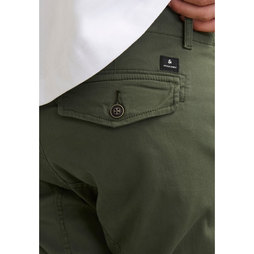 Jack Jones Green Cotton Skinny Pants