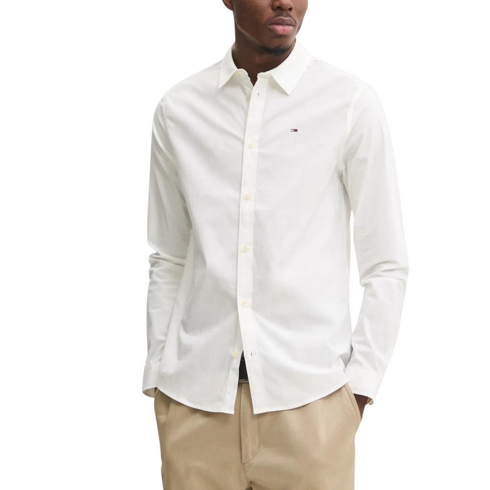Tommy Hilfiger Jeans White Cotton Dress Shirt