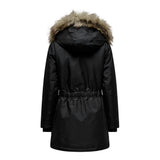 Only Black Polyester Parka