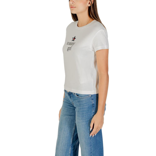 Tommy Hilfiger Jeans Cream Organic Cotton T-Shirt