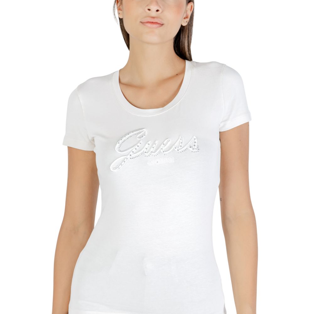 Guess White Cotton T-Shirt