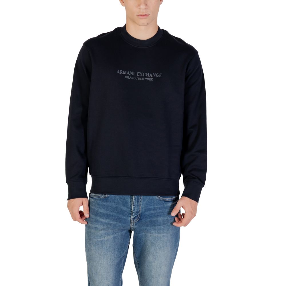 Armani Exchange Blue Cotton Sweatshirt