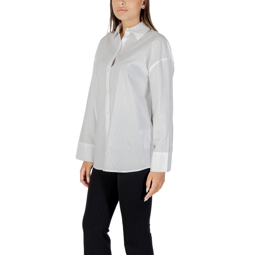 Armani Exchange White Cotton Blouse