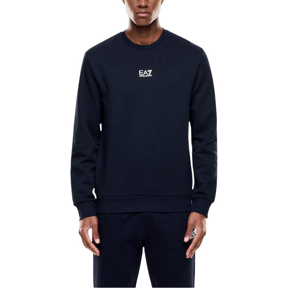 EA7 Emporio Armani Blue Cotton Sweatshirt