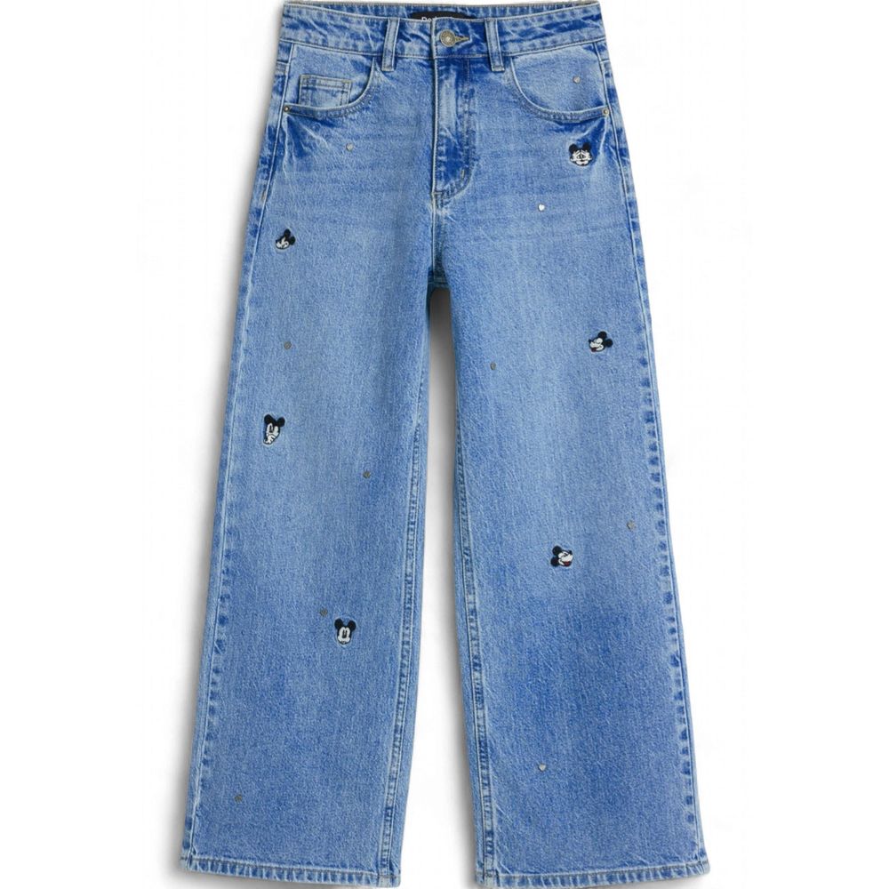 Desigual Blue Cotton Bootcut Jeans