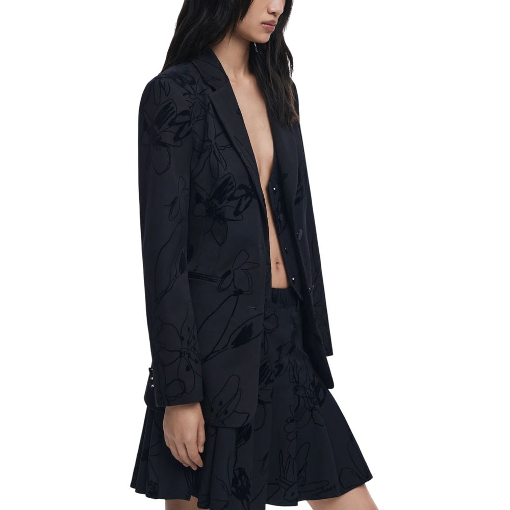 Desigual Black Polyester Blazer