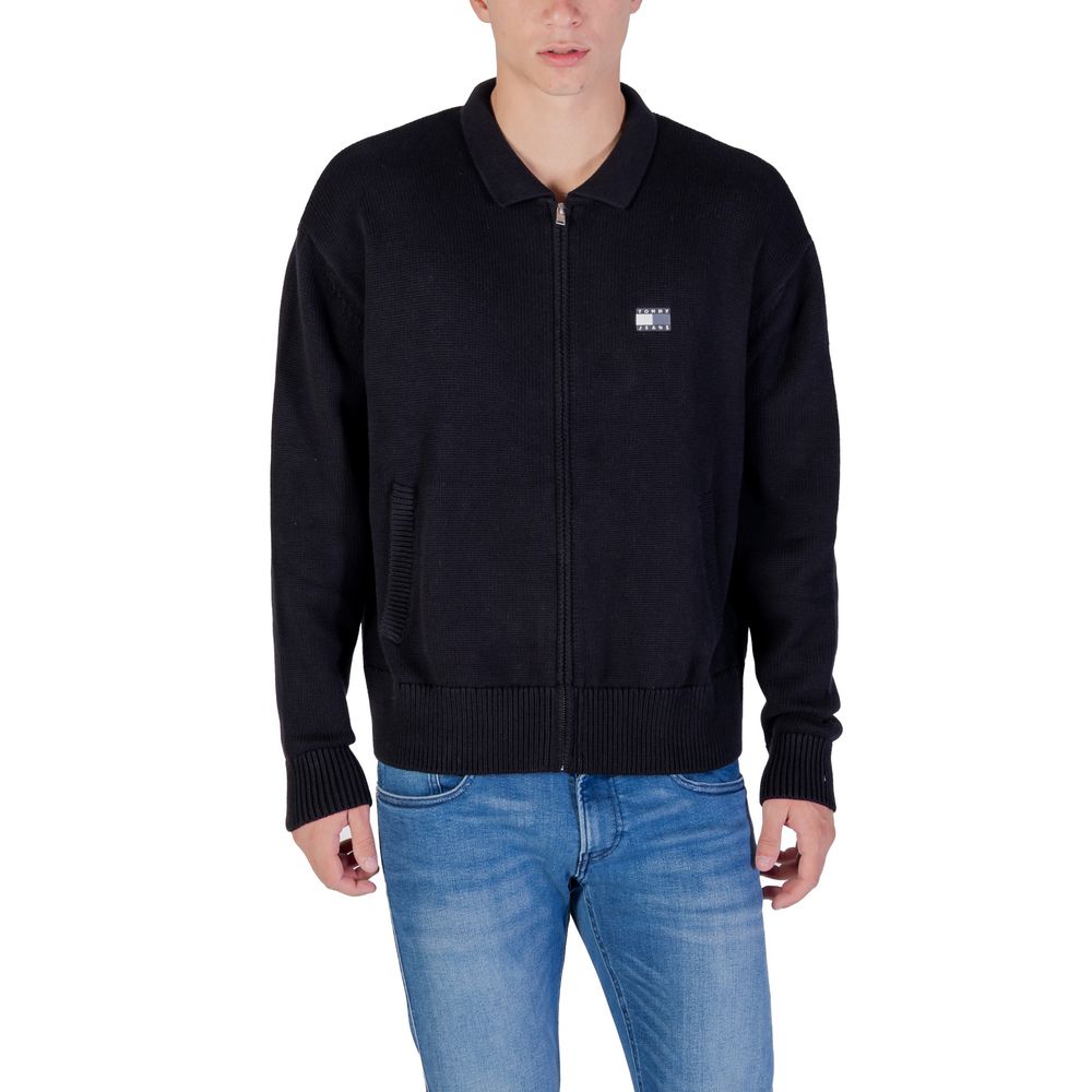 Tommy Hilfiger Jeans Black Recycled Cotton Cardigan