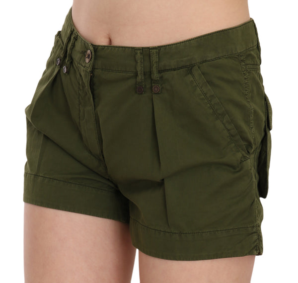 Emerald Mid Waist Cotton Shorts