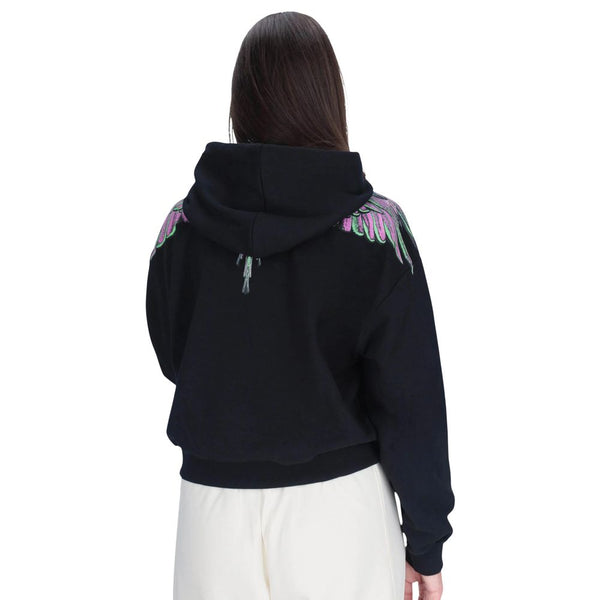 County of Milan Black Cotton Hoodie