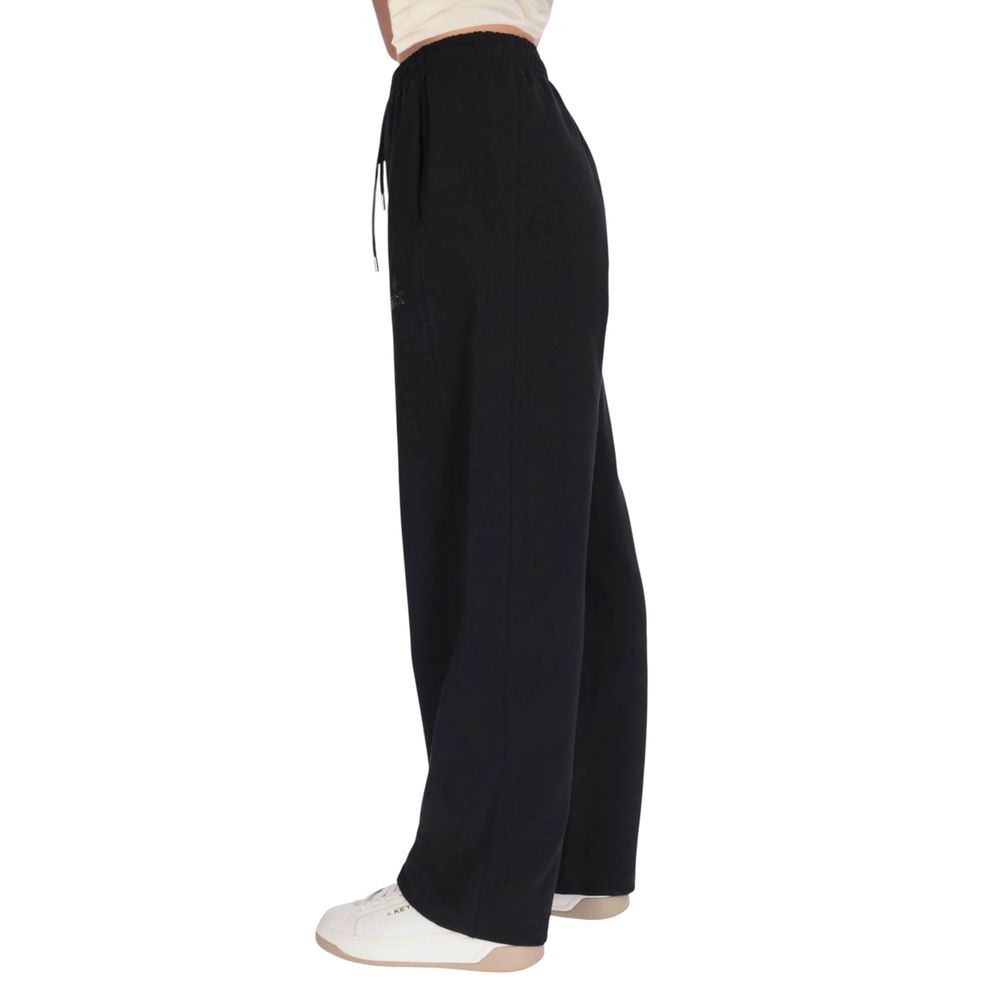 County of Milan Black Cotton Joggers (Workout Pants)