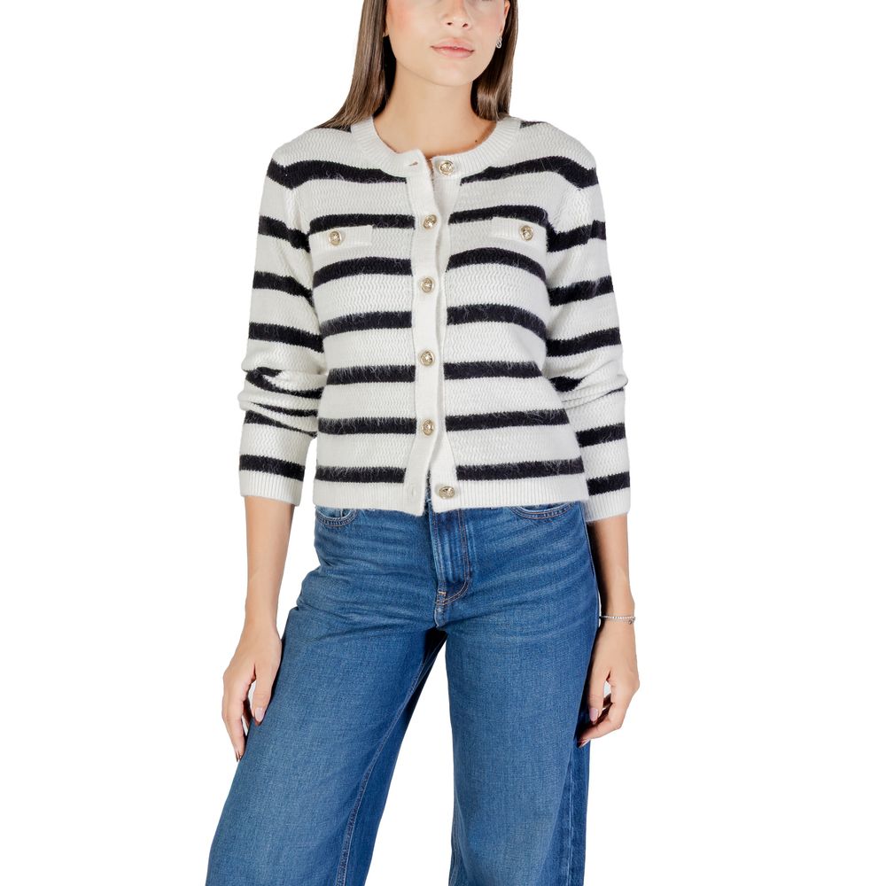 Morgan De Toi White Marabou Cardigan