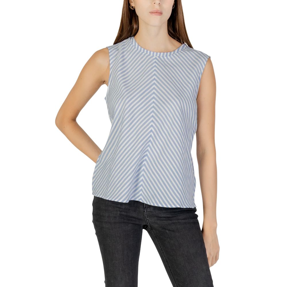 Tommy Hilfiger Jeans Blue Cotton Tank Tops