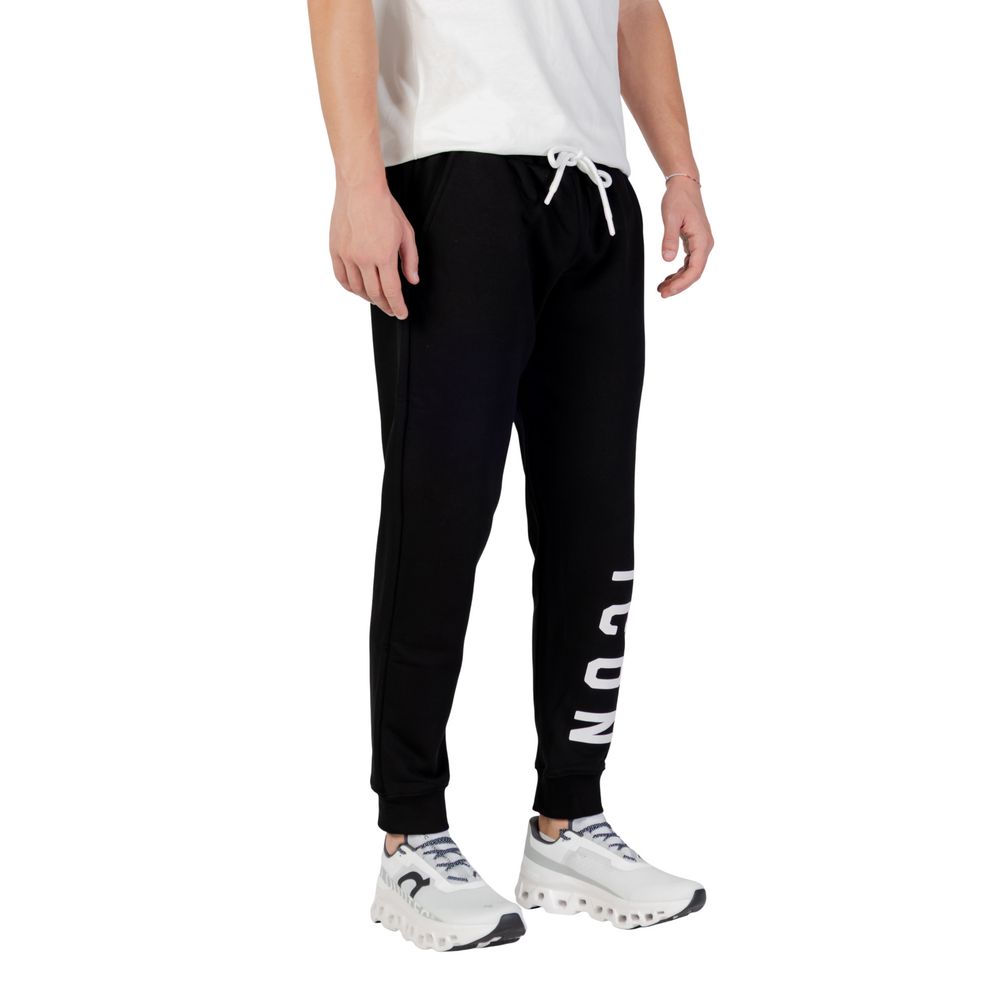 Icon Black Cotton Joggers (Workout Pants)