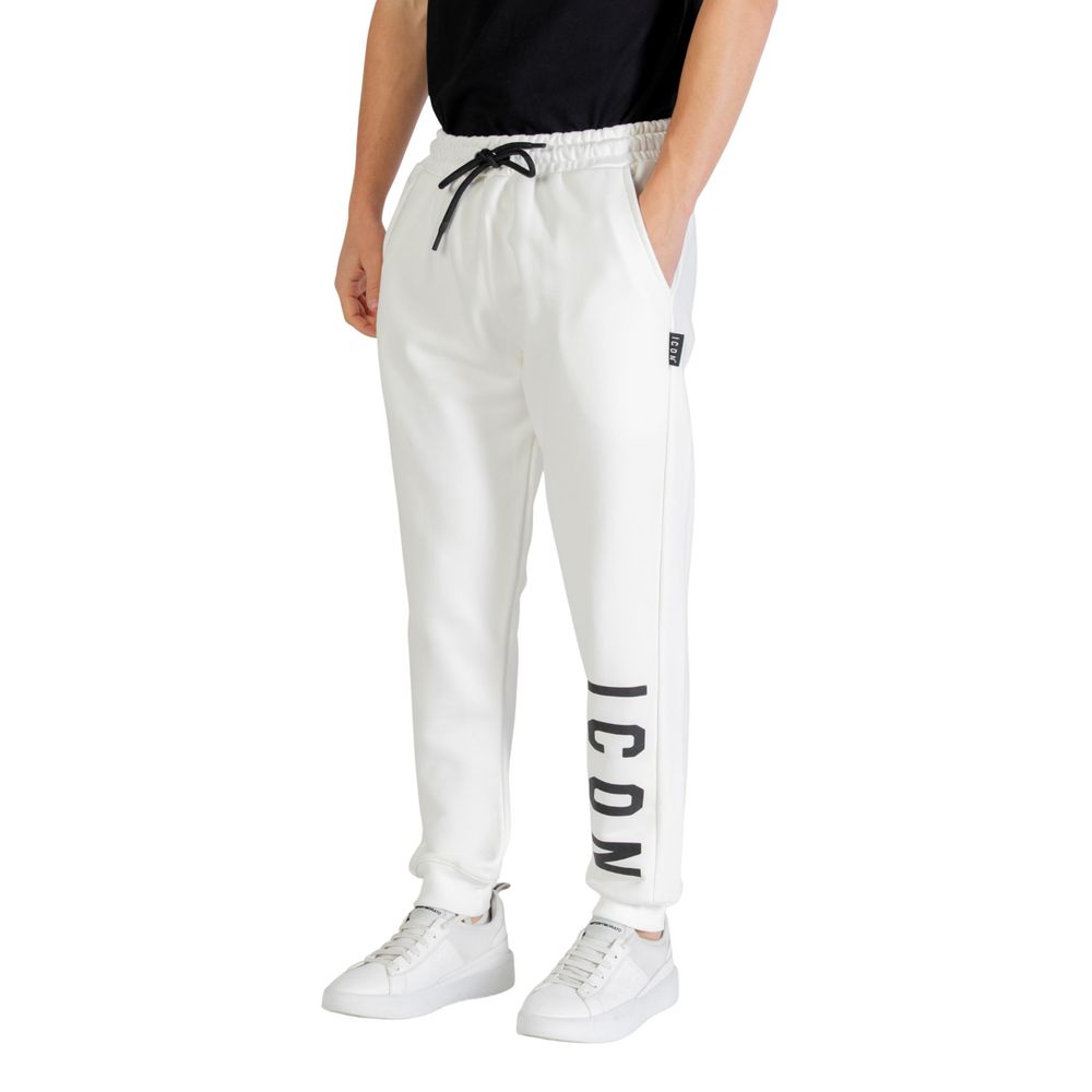 Icon White Cotton Joggers (Workout Pants)
