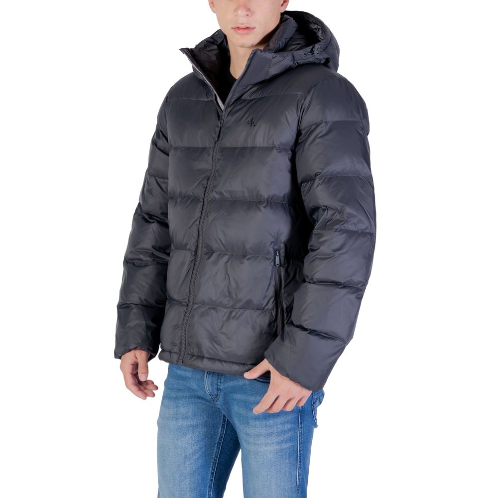 Calvin Klein Jeans Gray Polyamide Coat