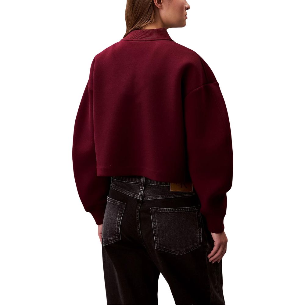 Calvin Klein Jeans Bordeaux Viscose Bomber