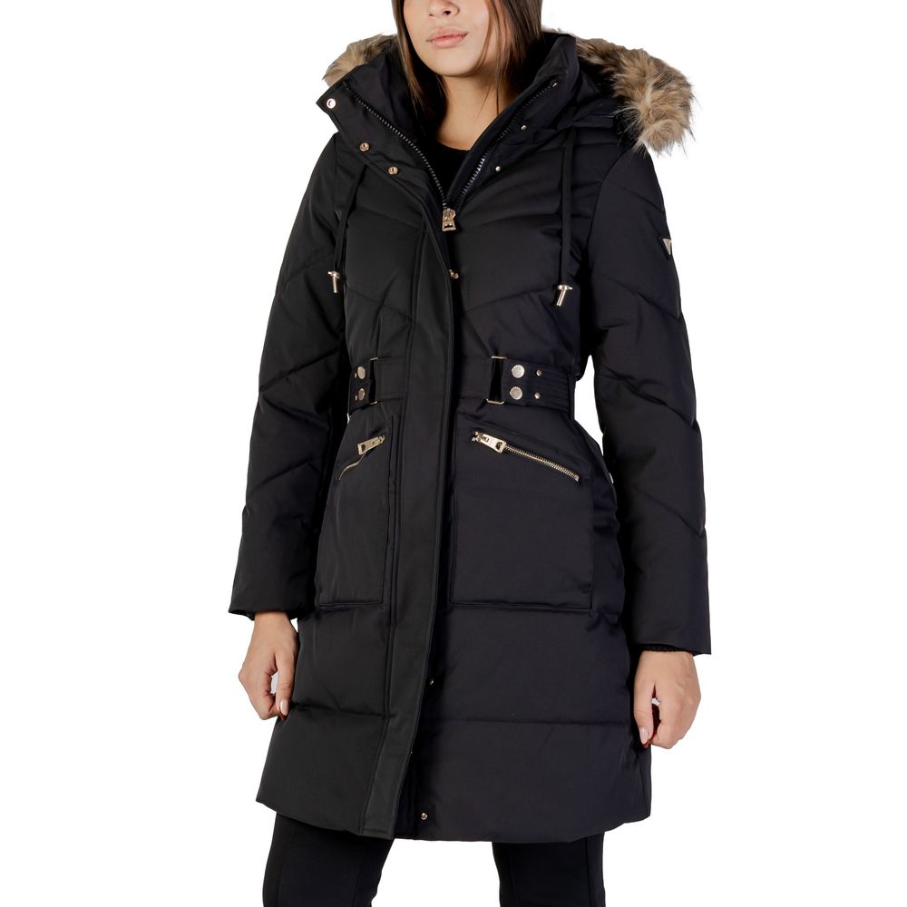 Guess Black Polyester Coat