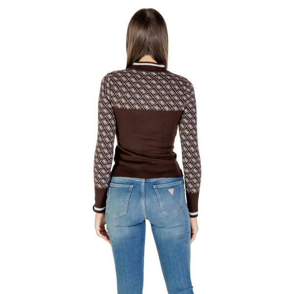 Guess Brown Polyester Sweatshirt