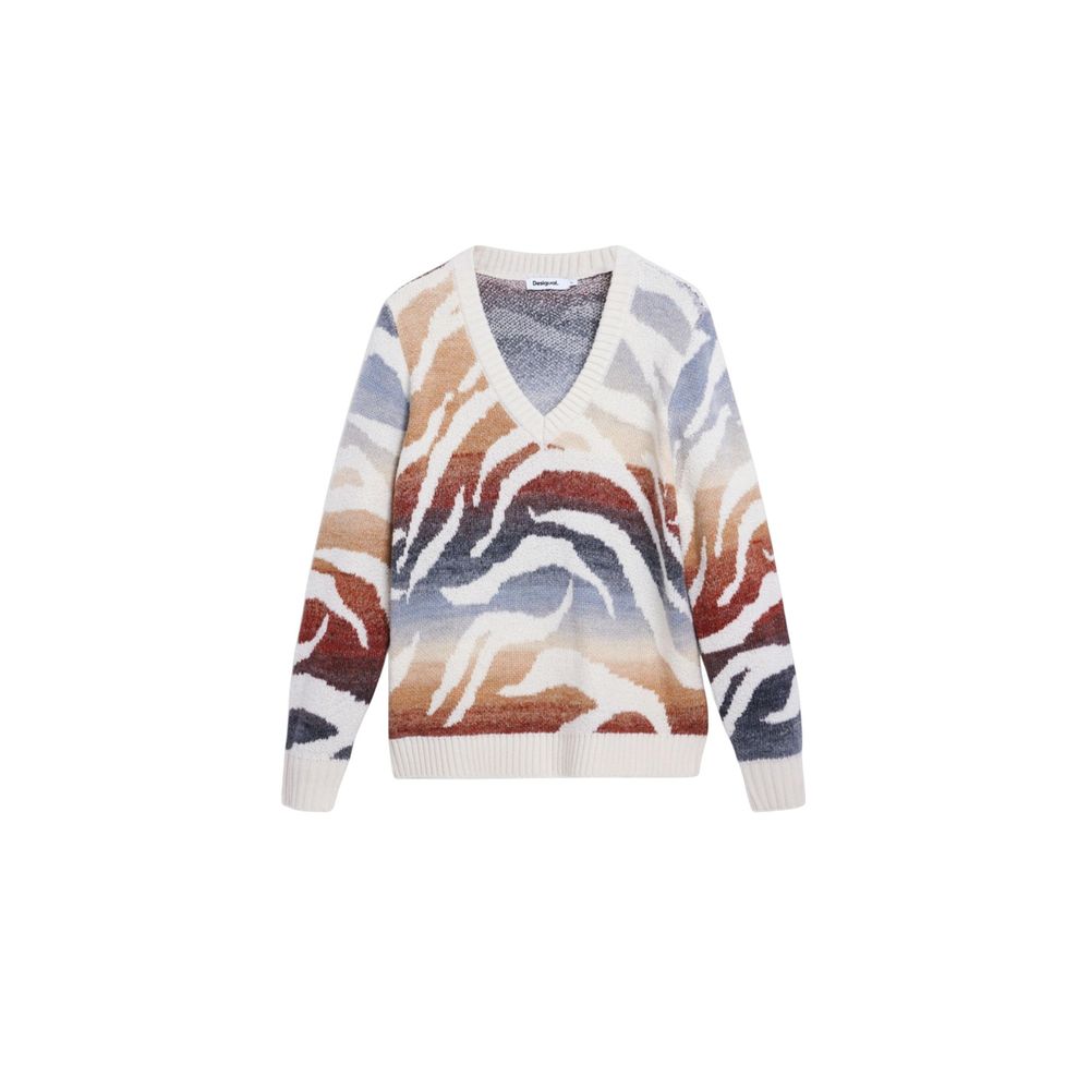 Desigual Cream Marabou Sweatshirt