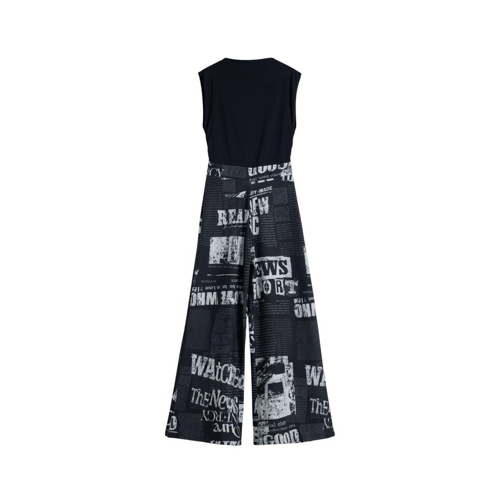 Desigual Black Polyester Rompers