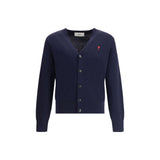 Ami Paris Blue Wool Oves Aries Cardigan