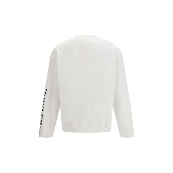 Diesel White Cotton Sweatshirt