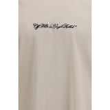 Off-White Beige Cotton T-Shirt