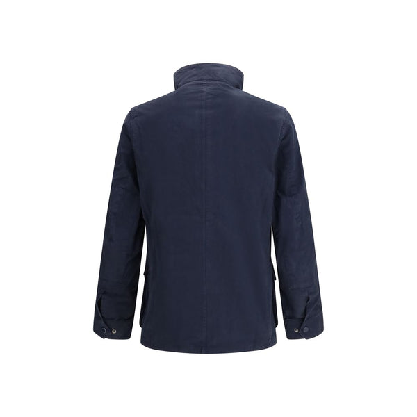 Barbour International Blue Cotton Full-Length Jacket