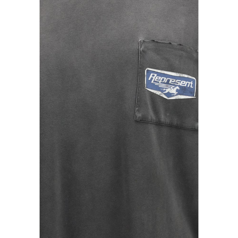 Represent Black Cotton T-Shirt