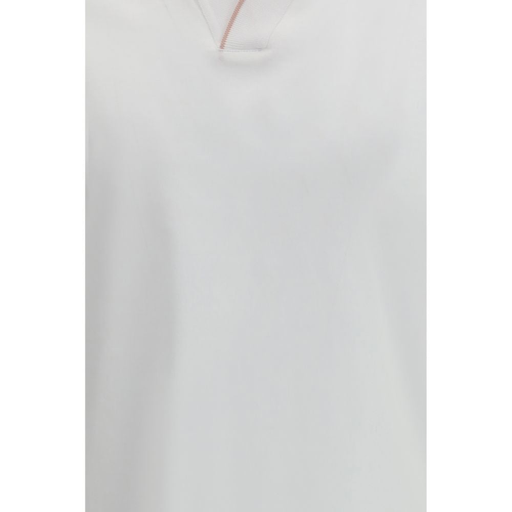MooRER White Cotton Polo Shirt