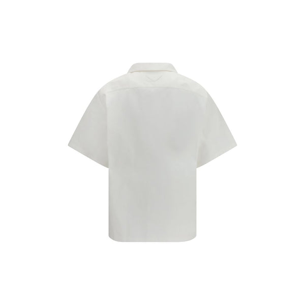 Prada White Cotton Pattern Shirt