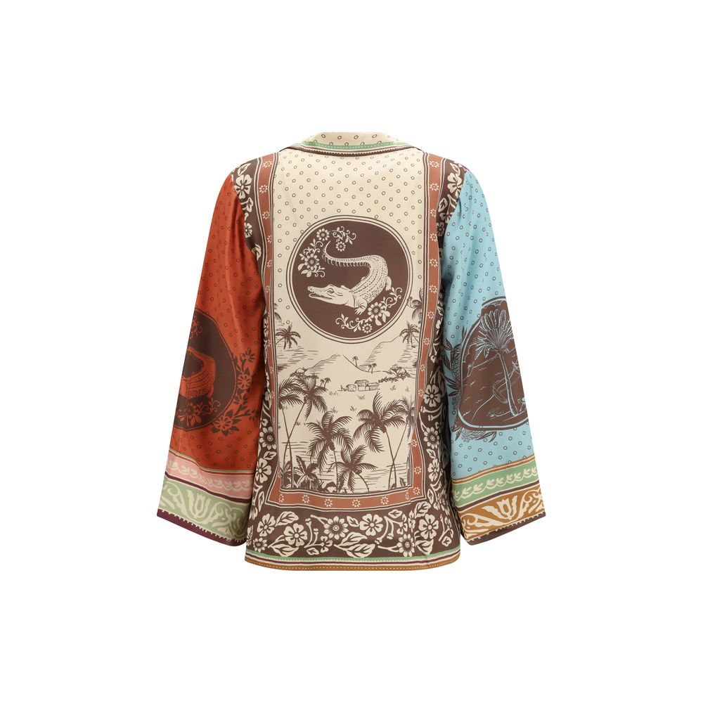 Alemais Multicolor Silk Pattern Shirt