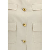 P.A.R.O.S.H. Beige Viscose Sleeveless Jacket