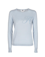 Crown of Edinburgh Cashmere Blue Cashmere Sweatshirt