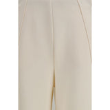Max Mara Pure Beige Polyamide Flared Pants