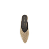 Herbert Levine Beige Calf Leather Bos Taurus Mules