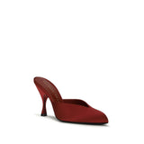 Herbert Levine Red Silk Mules