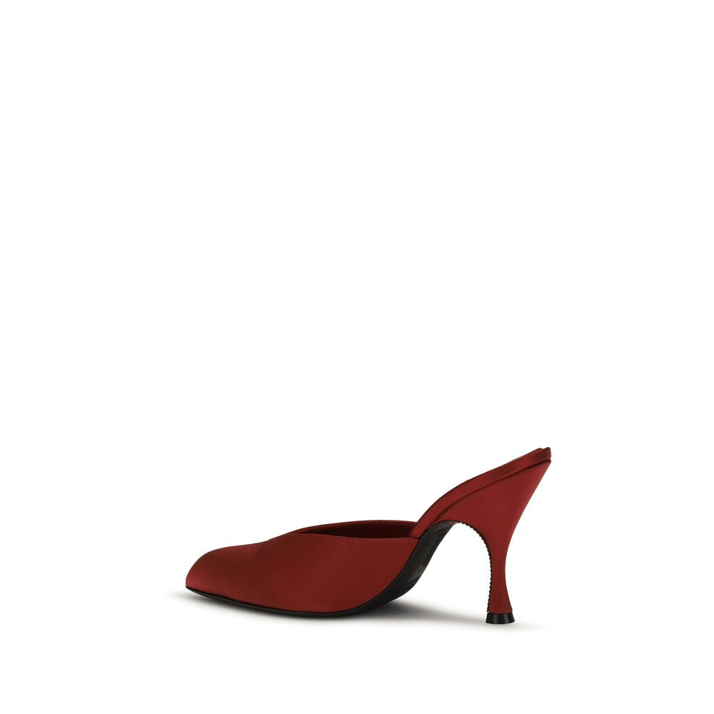 Herbert Levine Red Silk Mules