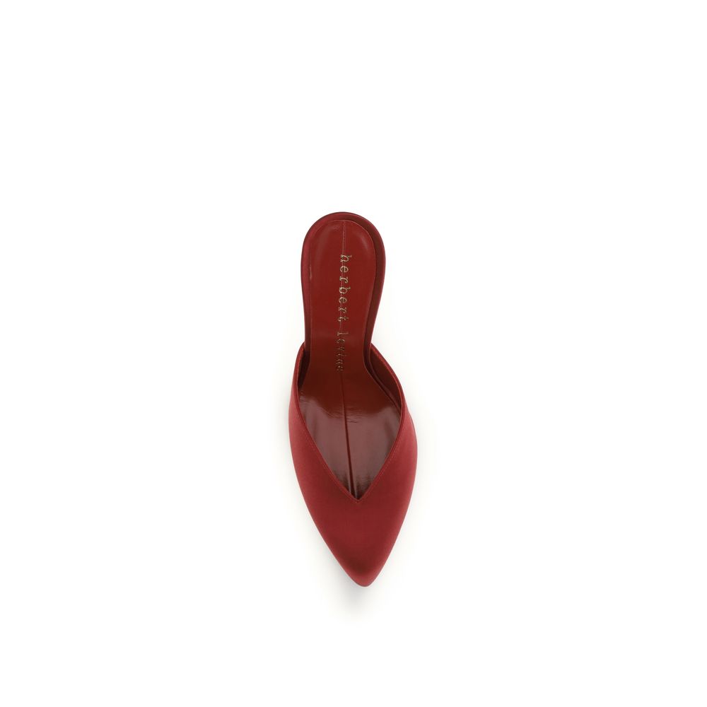 Herbert Levine Red Silk Mules