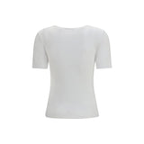 Ganni White Cotton T-Shirt