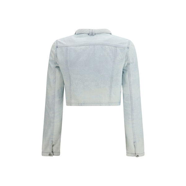 Diesel Blue Cotton Biker Jacket