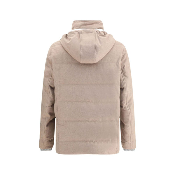 Brunello Cucinelli Beige Cashmere Full-Length Jacket